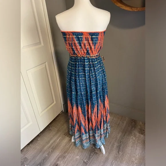 Anthropologie Nora Metallic Maxi Dress 2 - Picture 5 of 6